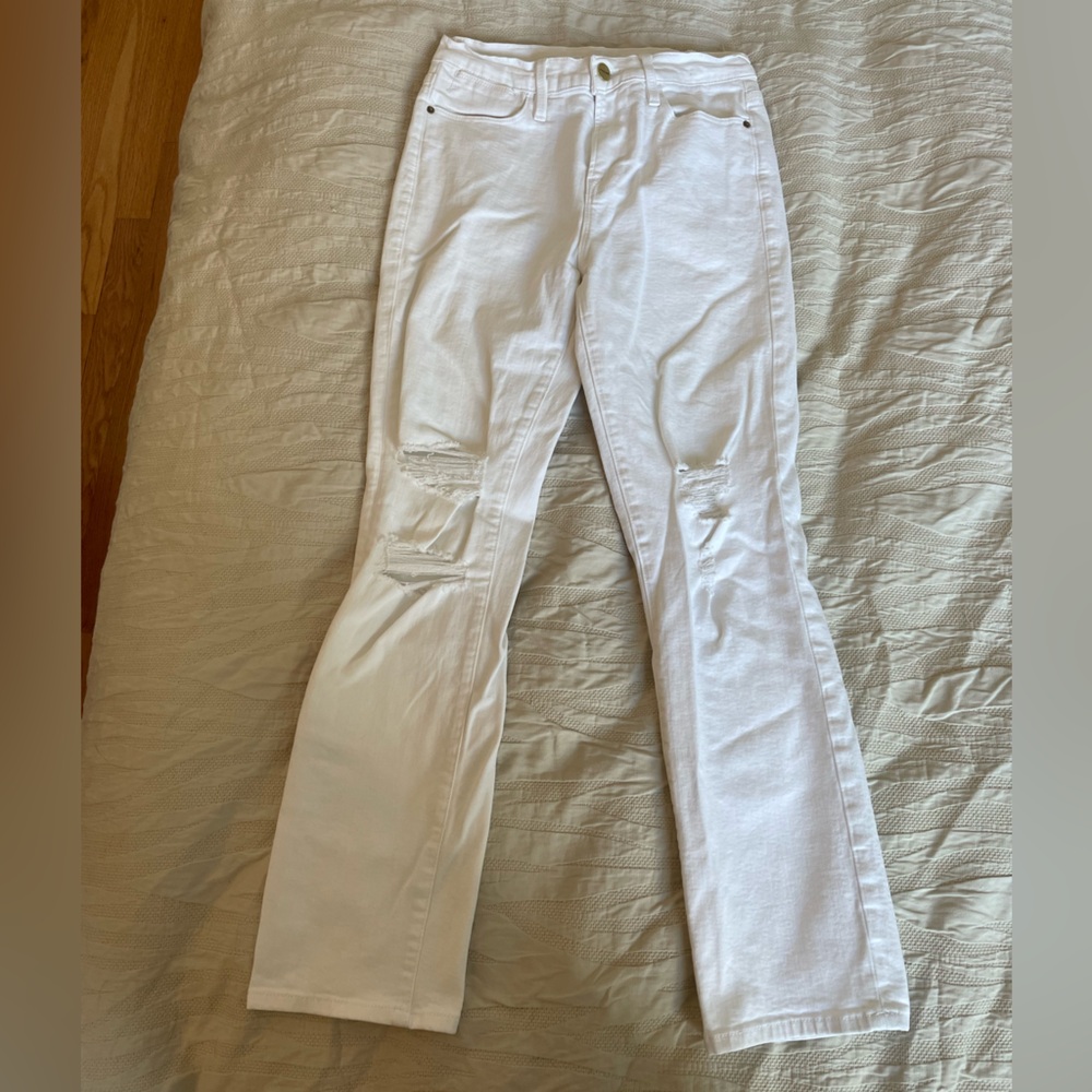 Frame white jeans